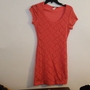 Hot pink floral mini dress